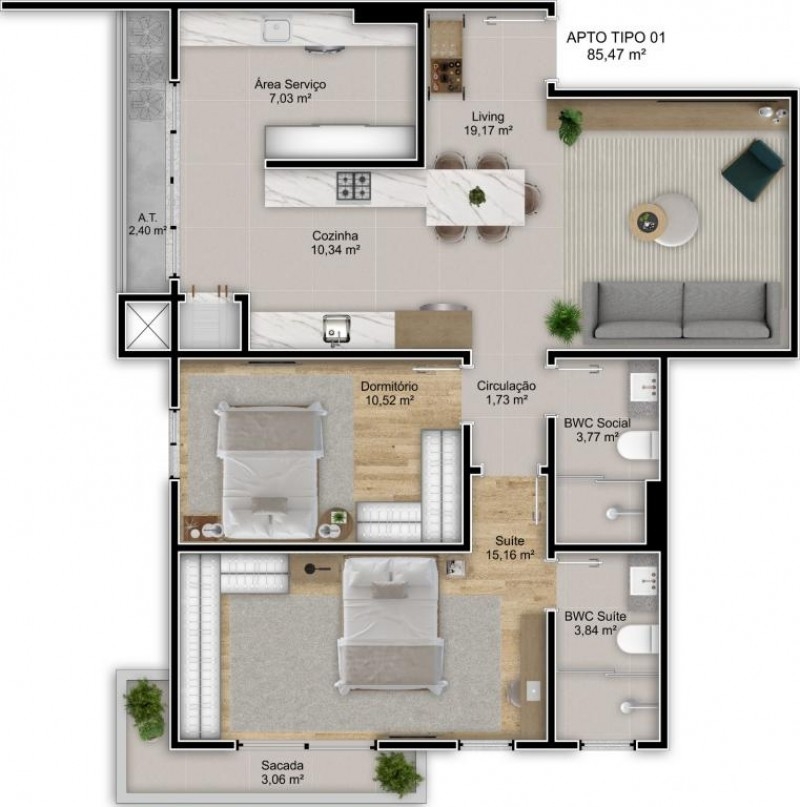 Apartamento Edifício  Anna Bella Residence